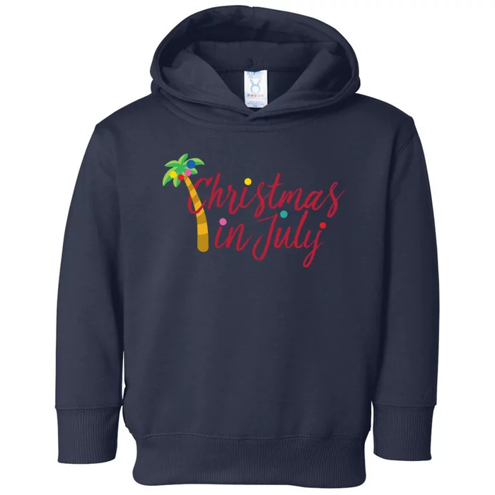 Christmas In July Palm Tree Toddler Hoodie