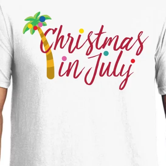 Christmas In July Palm Tree Pajama Set