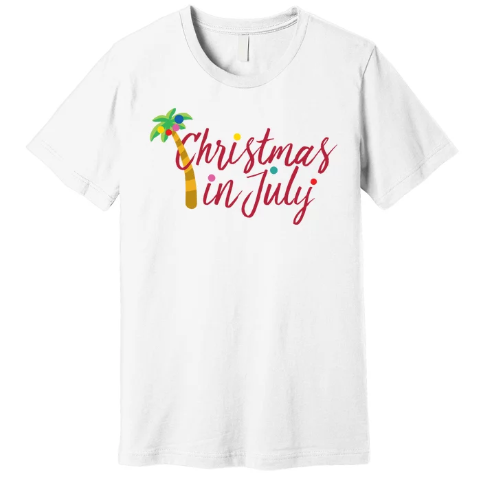 Christmas In July Palm Tree Premium T-Shirt