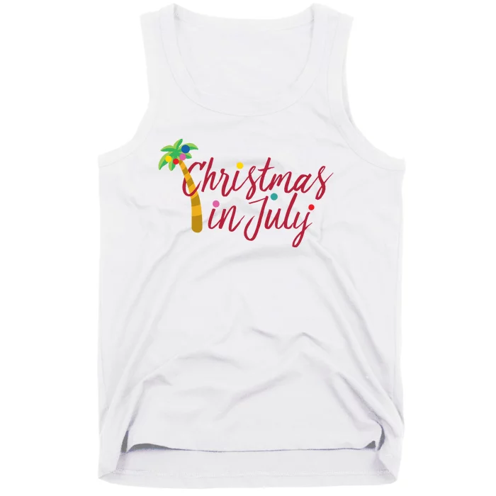 Christmas In July Palm Tree Tank Top