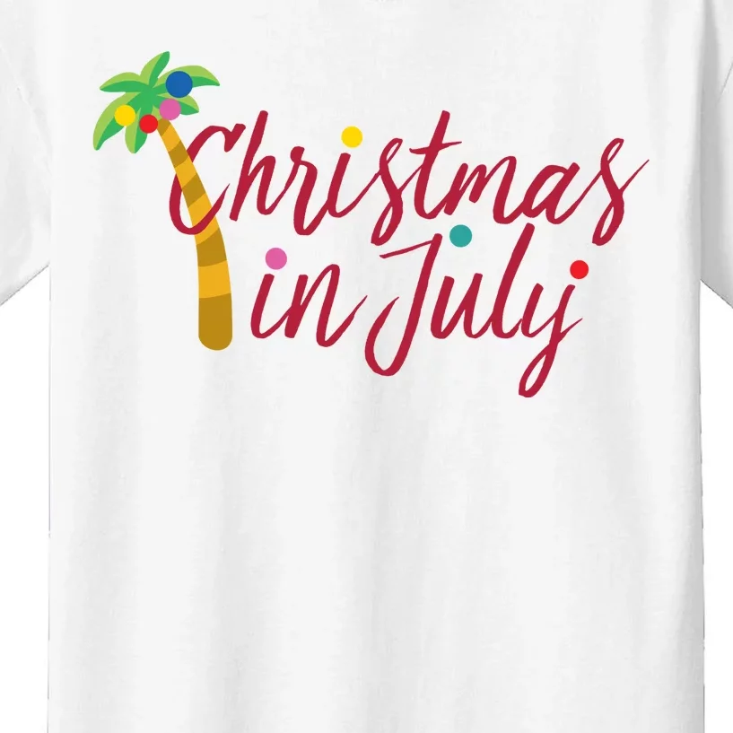 Christmas In July Palm Tree Kids T-Shirt