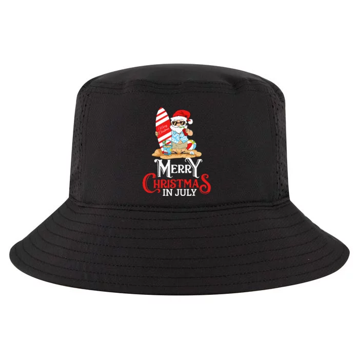 Christmas In July Santa Sunglasses Summer Beach Funny Xmas Cool Comfort Performance Bucket Hat