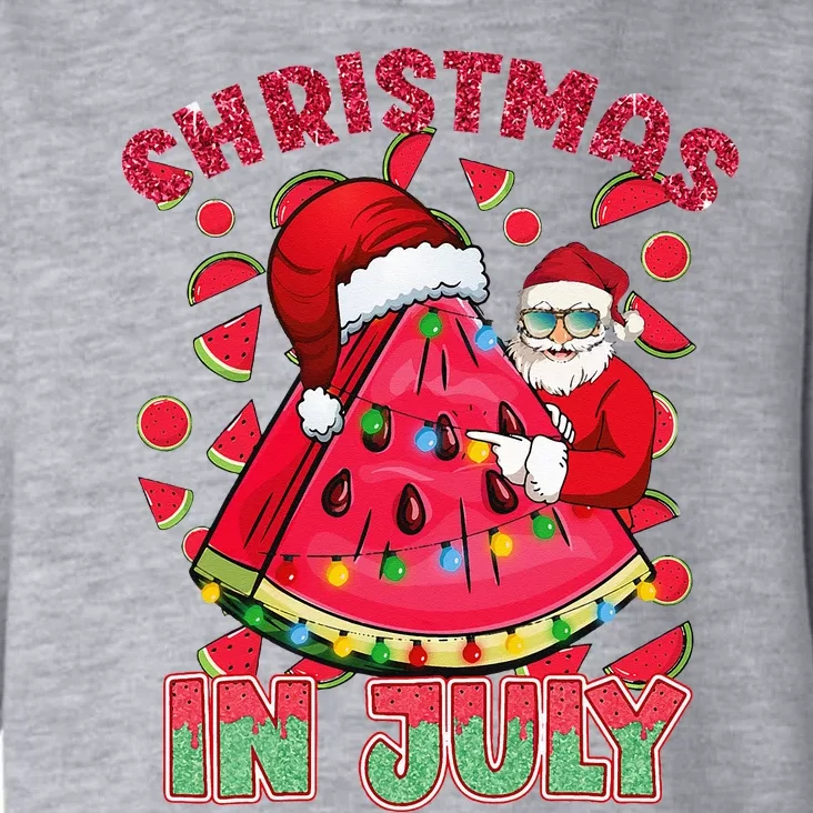 Christmas In July Watermelon Xmas Tree Summer Toddler Hoodie