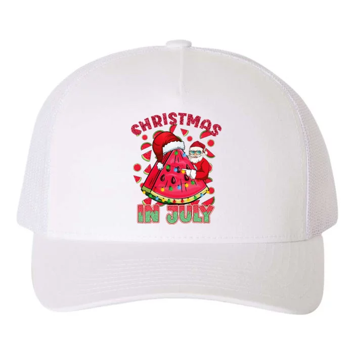 Christmas In July Watermelon Xmas Tree Summer Yupoong Adult 5-Panel Trucker Hat