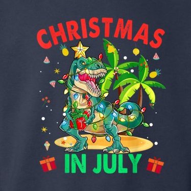 Christmas In July Funny Dinosaur Xmas Tree Summer Toddler Hoodie
