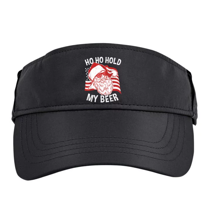 Christmas In July Santa Ho Ho Hold My Beer Drink Lover Adult Drive Performance Visor