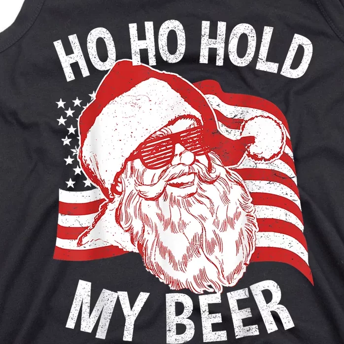 Christmas In July Santa Ho Ho Hold My Beer Drink Lover Tank Top