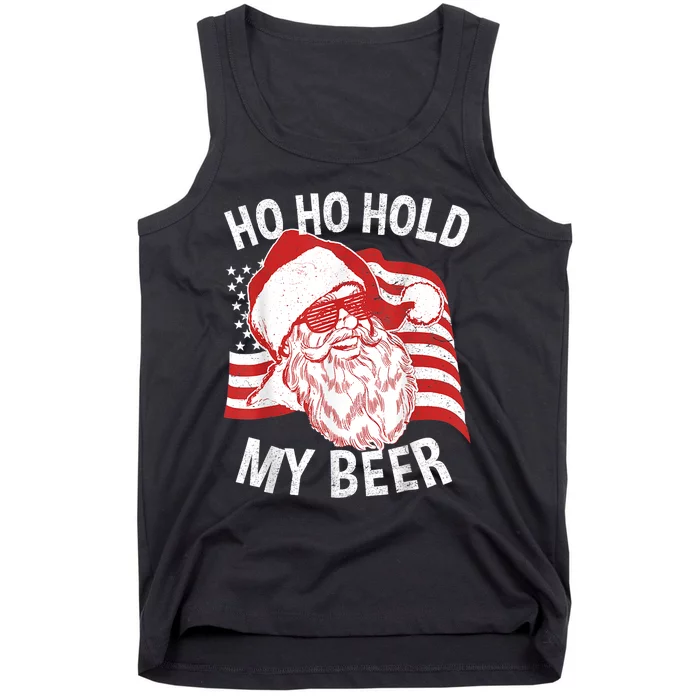 Christmas In July Santa Ho Ho Hold My Beer Drink Lover Tank Top