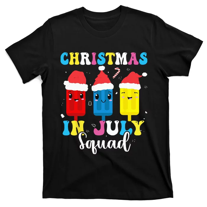 Christmas In July Squad Funny Summer Xmas T-Shirt