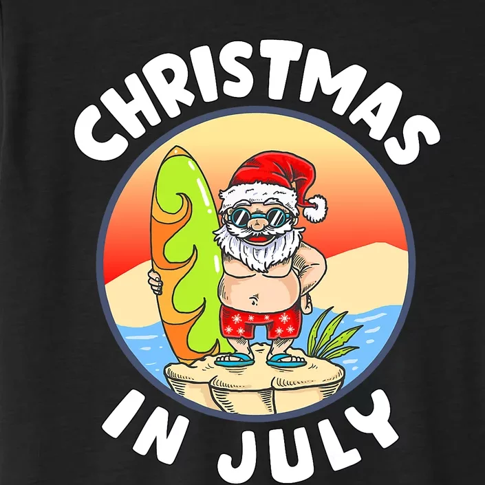 Christmas In July Santa Summer Beach Christmas In July Party ChromaSoft Performance T-Shirt