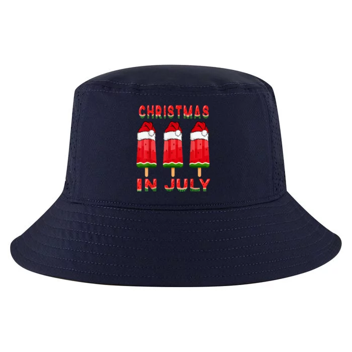 Christmas In July Watermelon Ice Pops Fun Christmas In July Cool Comfort Performance Bucket Hat