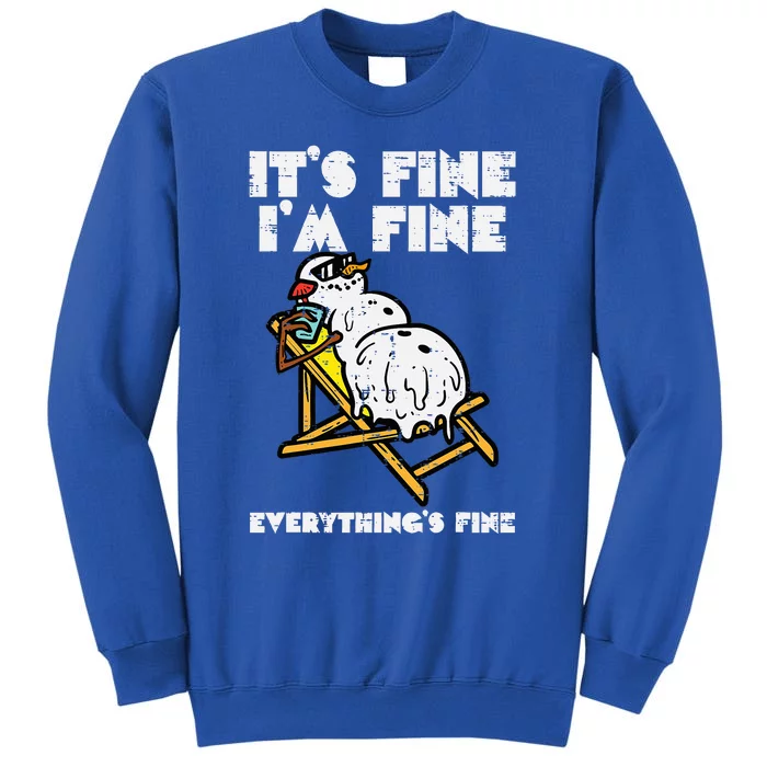 Christmas In July Snowman Melting Fine Funny Sweatshirt