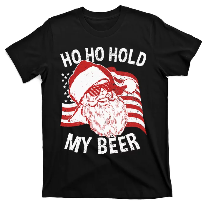 Christmas In July Santa Ho Ho Hold My Beer T-Shirt