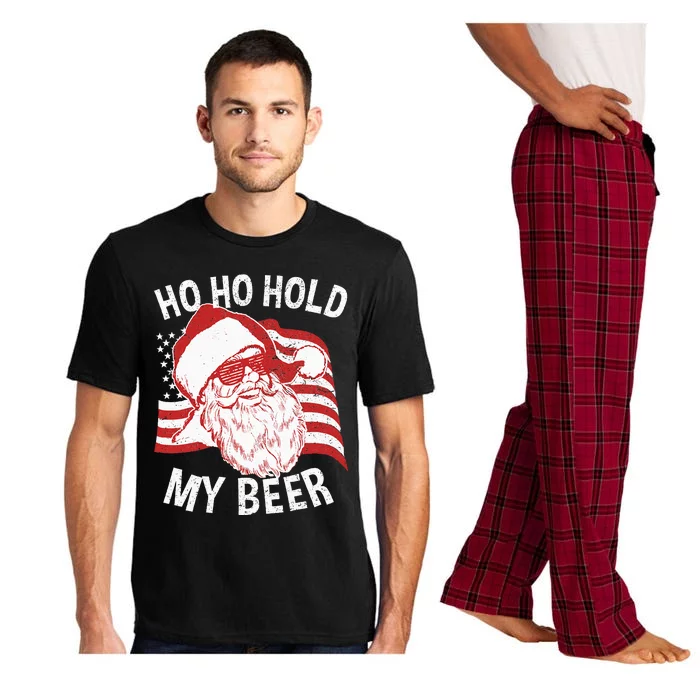 Christmas In July Santa Ho Ho Hold My Beer Pajama Set