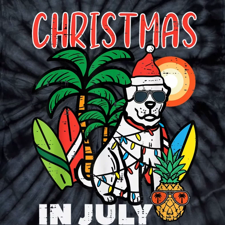 Christmas In July Dog Lover Beach Xmas Summer Tie-Dye T-Shirt