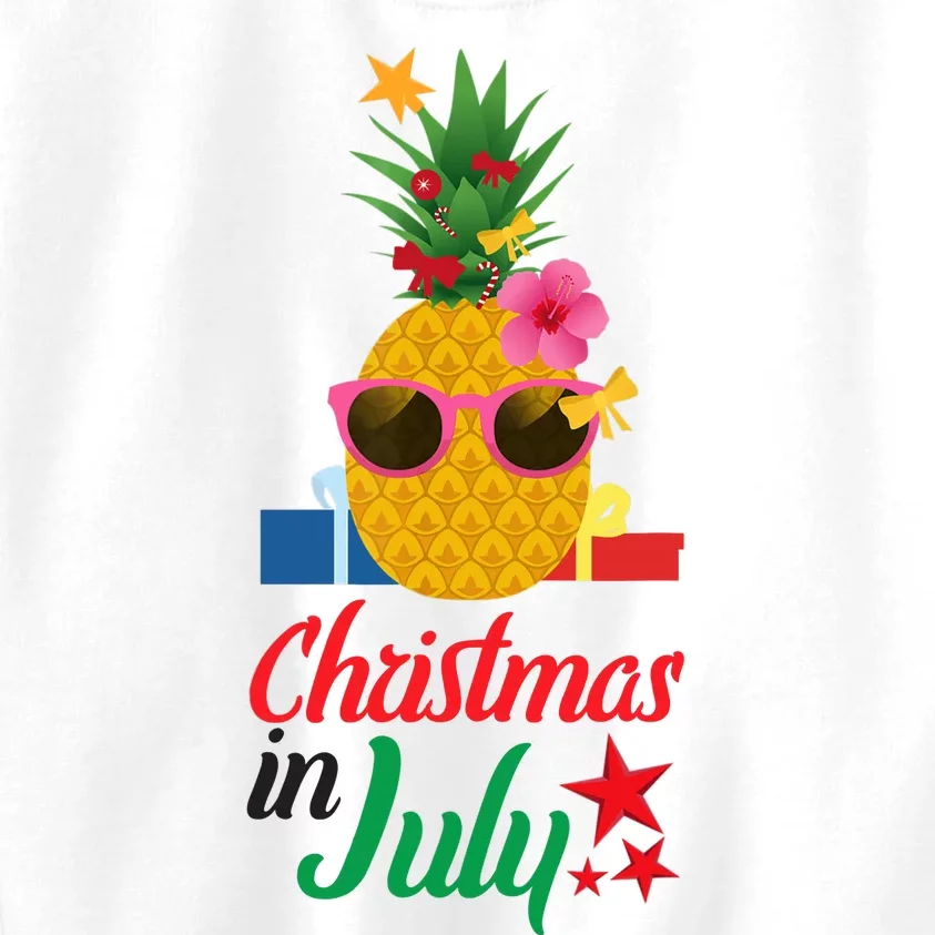 Christmas in July Funny PINEAPPLE Summer Xmas Gift Kids Sweatshirt