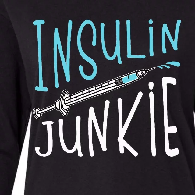 Cool Insulin Junkie Funny Diabetes Awareness Gift Womens Cotton Relaxed Long Sleeve T-Shirt