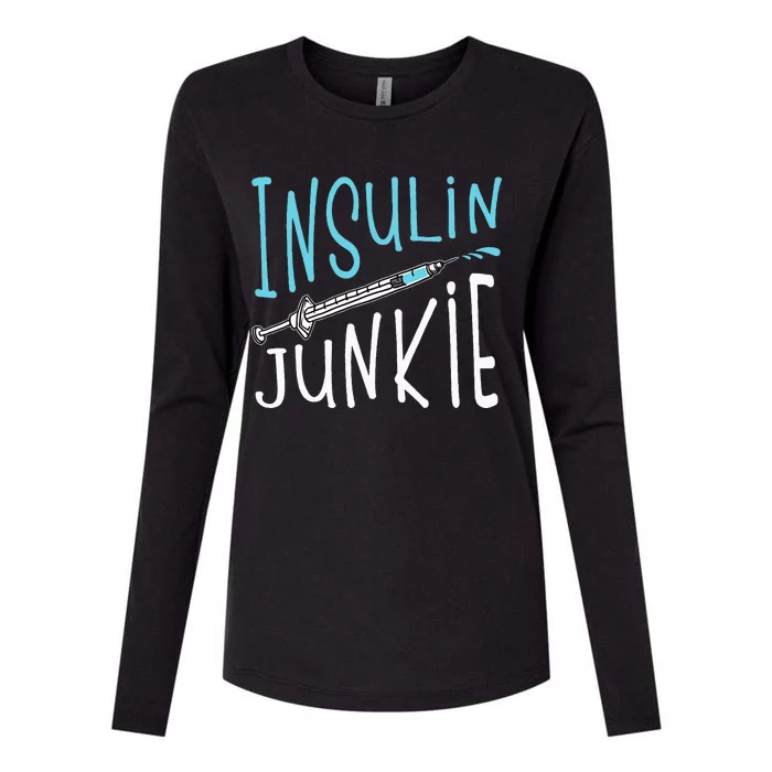 Cool Insulin Junkie Funny Diabetes Awareness Gift Womens Cotton Relaxed Long Sleeve T-Shirt