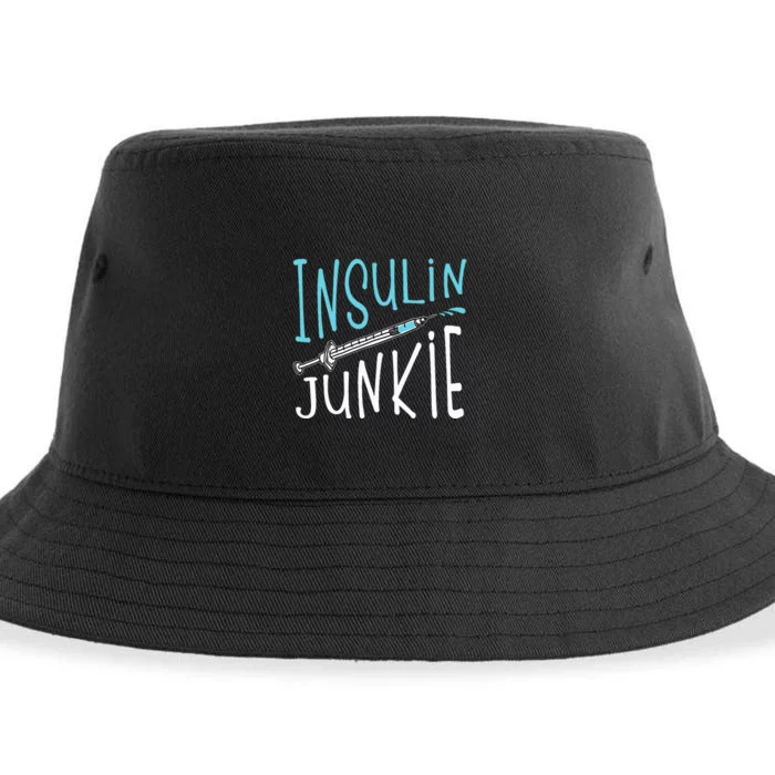 Cool Insulin Junkie Funny Diabetes Awareness Gift Sustainable Bucket Hat