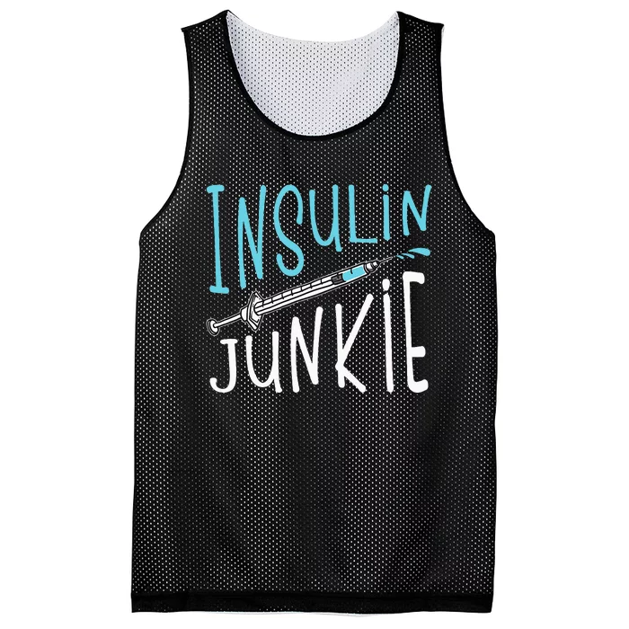 Cool Insulin Junkie Funny Diabetes Awareness Gift Mesh Reversible Basketball Jersey Tank