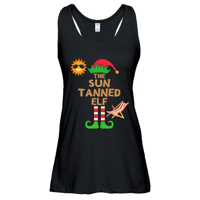 Christmas In July Sun Tanned Elf Summer Beach Vacation Party Ladies Essential Flowy Tank