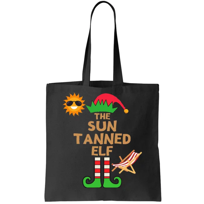 Christmas In July Sun Tanned Elf Summer Beach Vacation Party Tote Bag