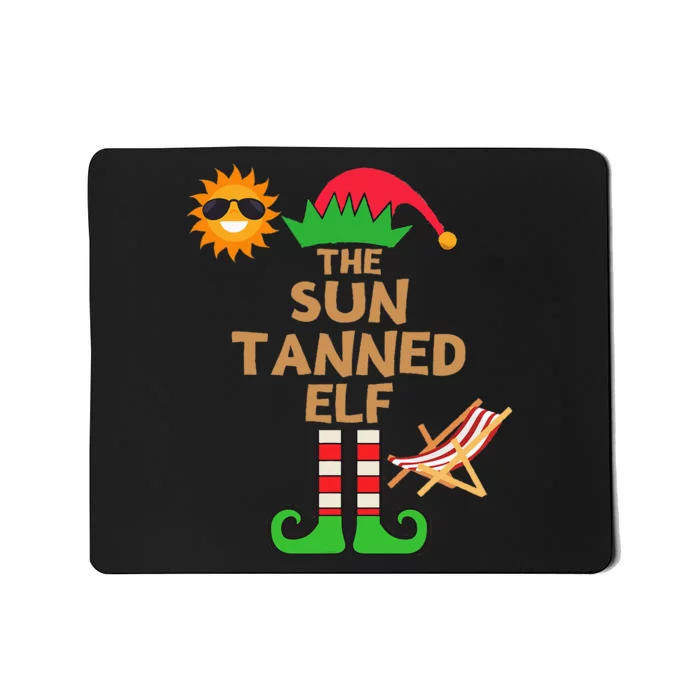 Christmas In July Sun Tanned Elf Summer Beach Vacation Party Mousepad