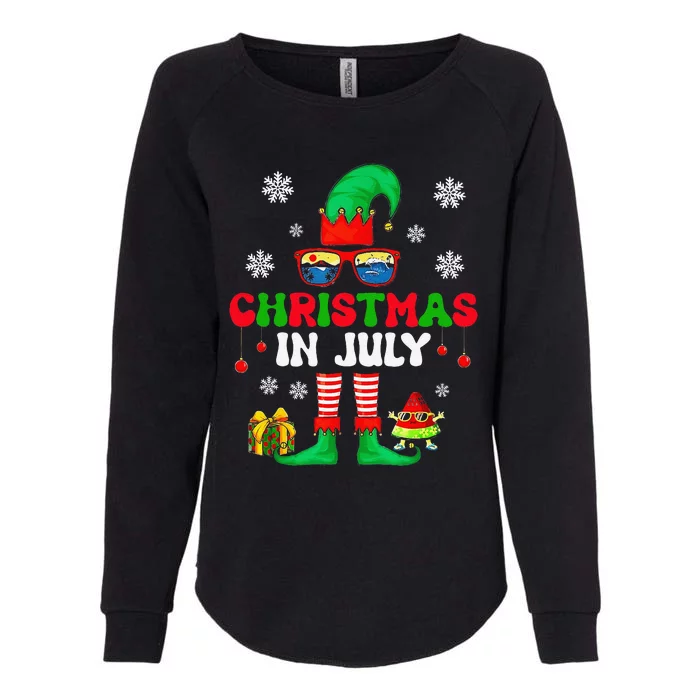 Christmas In July Elf Summer Beach Family Matching Squad Womens California Wash Sweatshirt