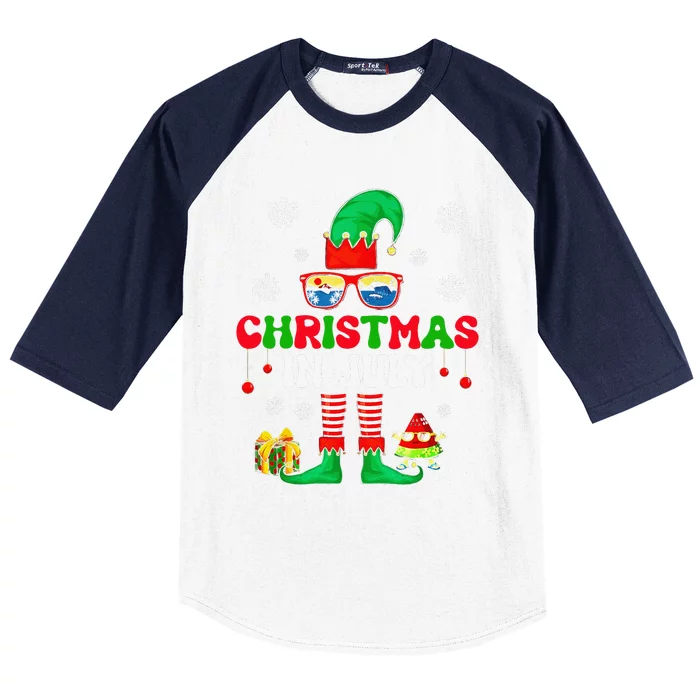 Christmas In July Elf Summer Beach Family Matching Squad Baseball Sleeve Shirt