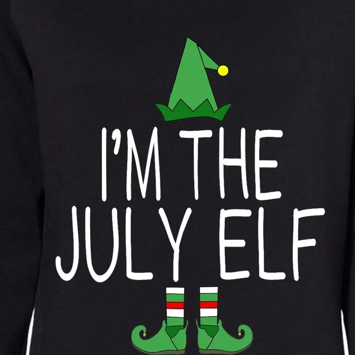 Christmas In July Matching Family Funny I'm The July Elf Womens California Wash Sweatshirt