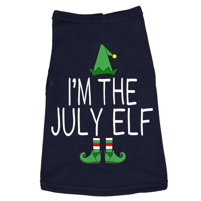 Christmas In July Matching Family Funny I'm The July Elf Doggie Tank