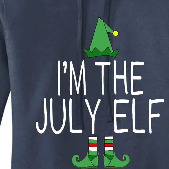 Christmas In July Matching Family Funny I'm The July Elf Women's Pullover Hoodie