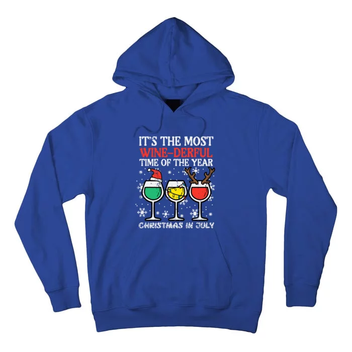 Christmas In July Most Winederful Time Funny Xmas Tall Hoodie