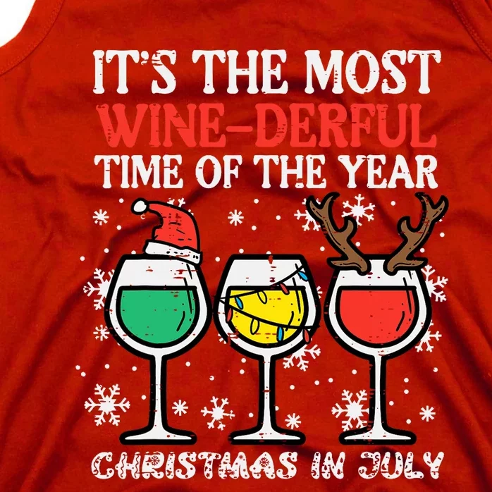 Christmas In July Most Winederful Time Funny Xmas Tank Top