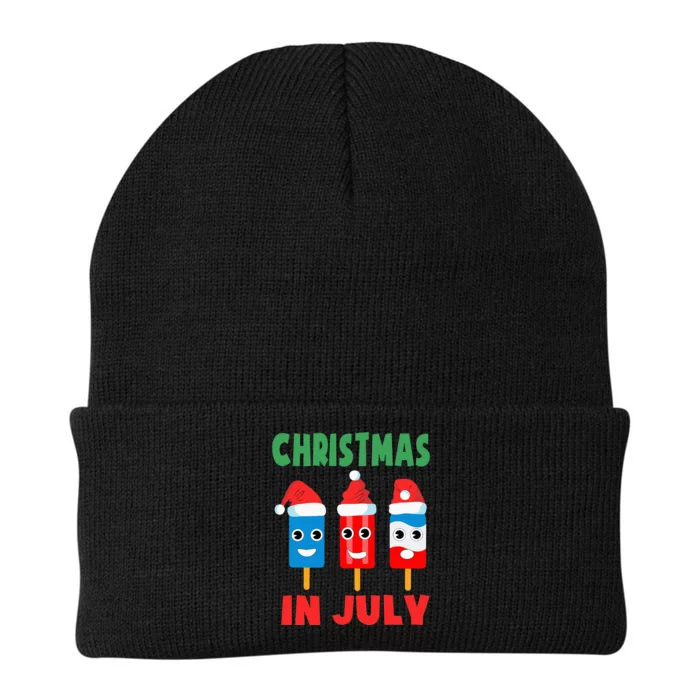 Christmas In July Ice Pops In Santa Hat Knit Cap Winter Beanie