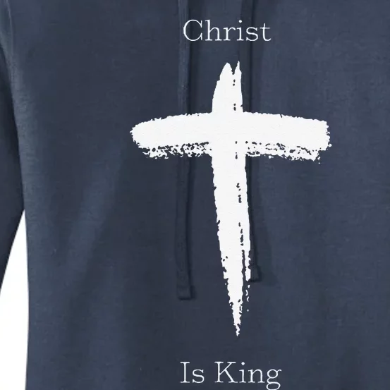 Christ Is King Jesus Christ Christian Usa Cross Women's Pullover Hoodie