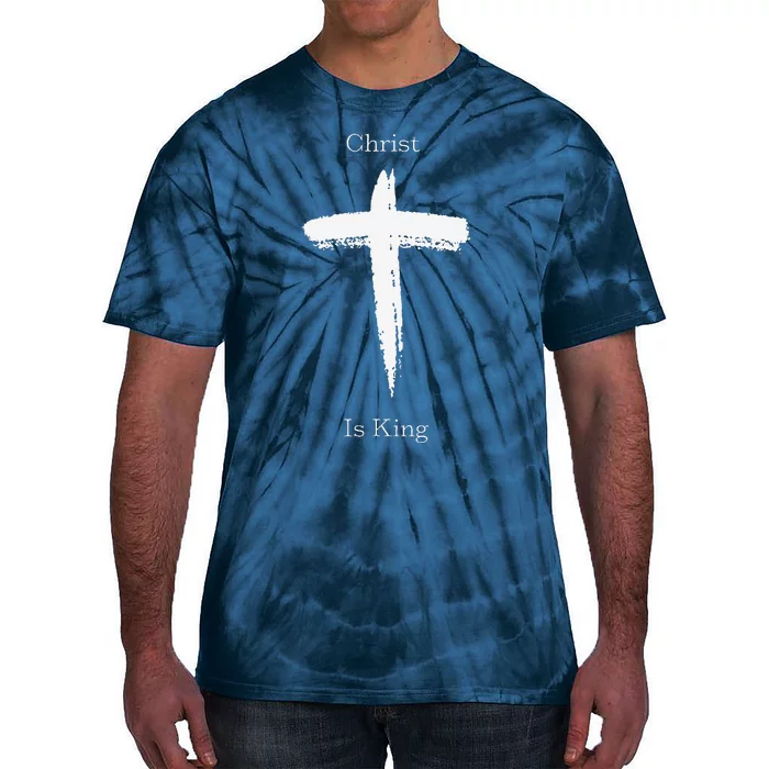 Christ Is King Jesus Christ Christian Usa Cross Tie-Dye T-Shirt