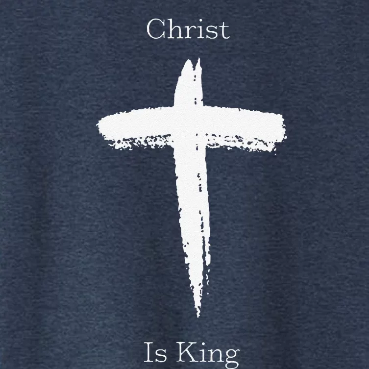 Christ Is King Jesus Christ Christian Usa Cross Women's Crop Top Tee