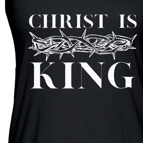 Christ Is King Christian Crown Of Thorns Christ Is King Ladies Essential Flowy Tank