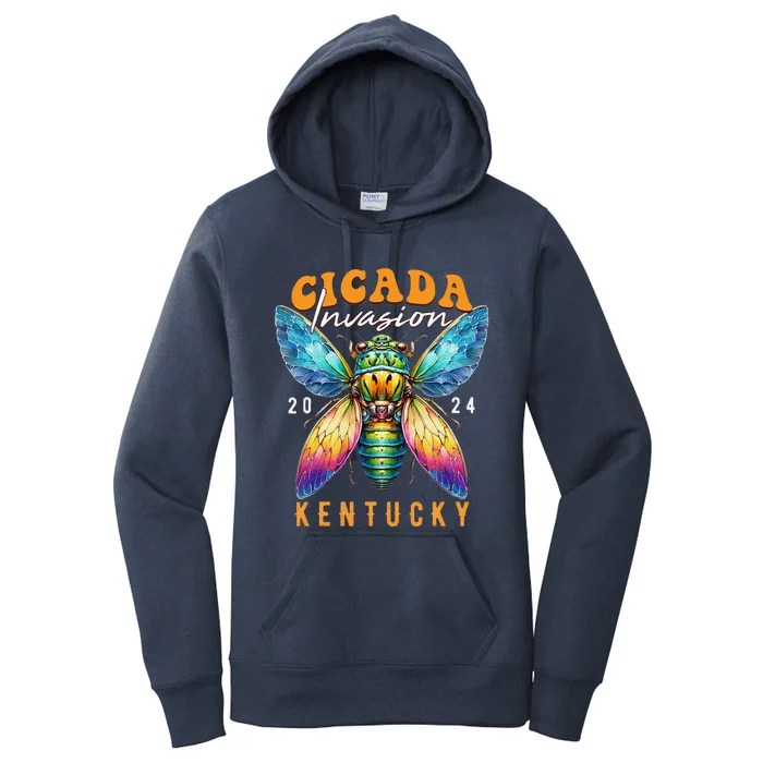 Cicada Invasion Kentucky 2024 Insect Broods Xix And Xiii Women's Pullover Hoodie