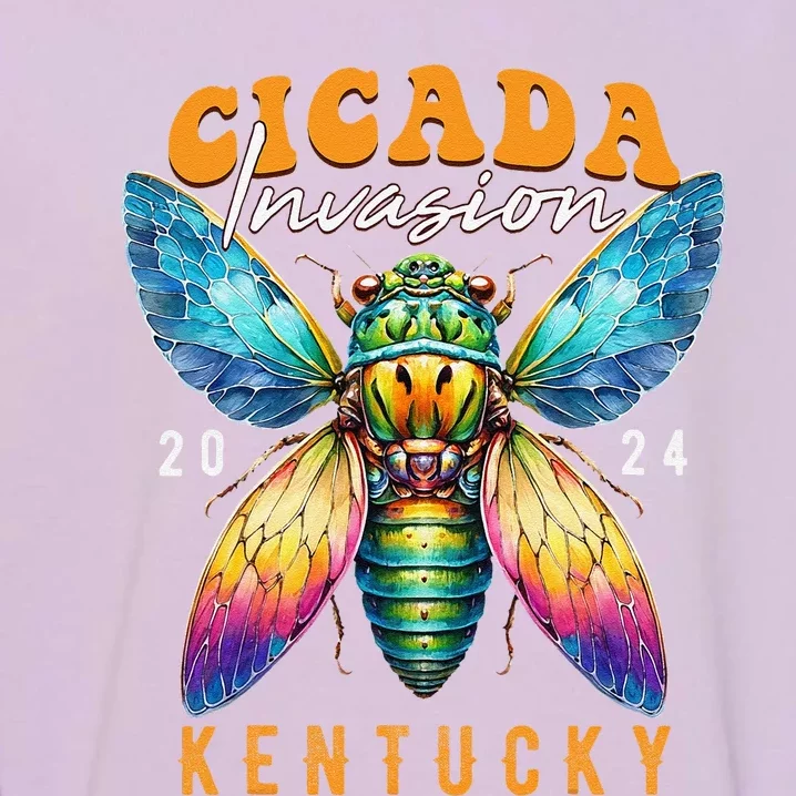 Cicada Invasion Kentucky 2024 Insect Broods Xix And Xiii Garment-Dyed Sweatshirt