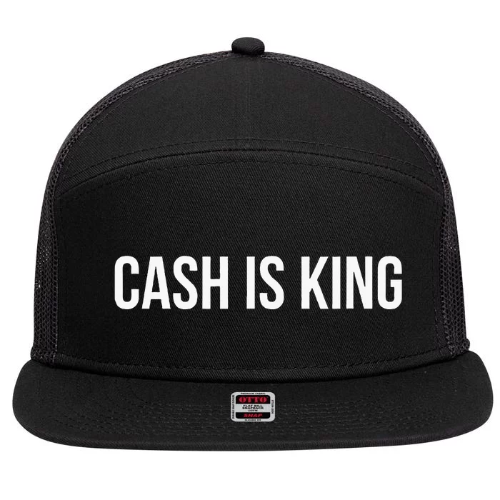 Cash Is King 7 Panel Mesh Trucker Snapback Hat