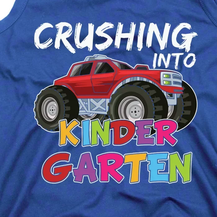 Crushing Into Kindergarten Monster Truck Cute Kindergarten Gift Tank Top