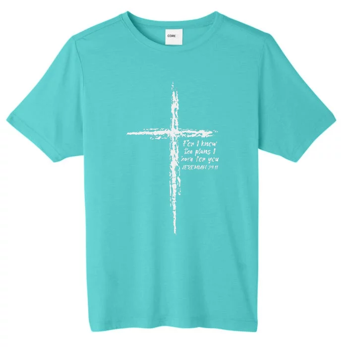 Cross I Know The Plans Verse Bible Jesus God Christian Gift ChromaSoft Performance T-Shirt