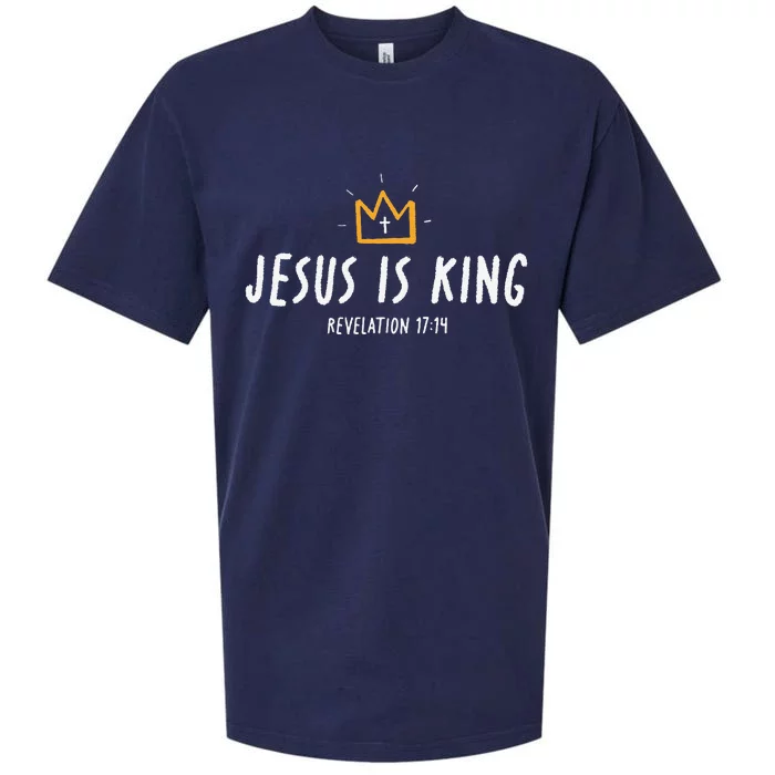 Christ Is King King Of Kings Lord Of Lords Sueded Cloud Jersey T-Shirt