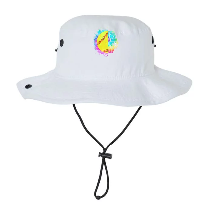 Colorful I Know I Play Like A Girl Try To Keep Up Softball Baseball Legacy Cool Fit Booney Bucket Hat