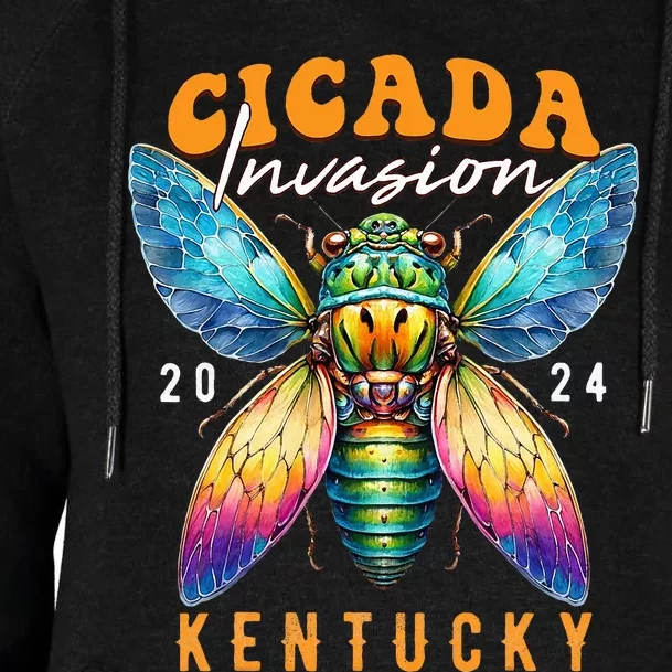 Cicada Invasion Kentucky 2024 Insect Broods Xix And Xiii Womens Funnel Neck Pullover Hood