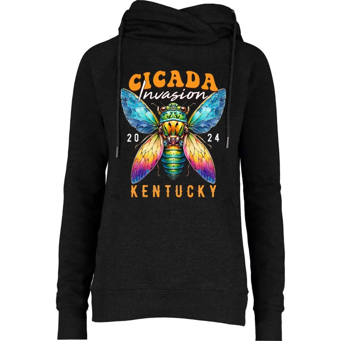 Cicada Invasion Kentucky 2024 Insect Broods Xix And Xiii Womens Funnel Neck Pullover Hood