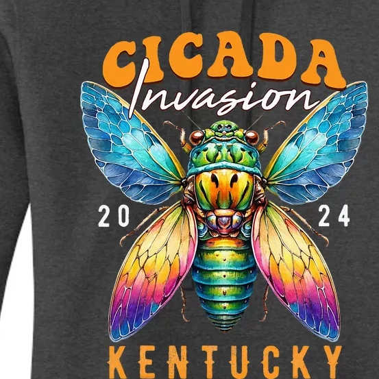 Cicada Invasion Kentucky 2024 Insect Broods Xix And Xiii Women's Pullover Hoodie