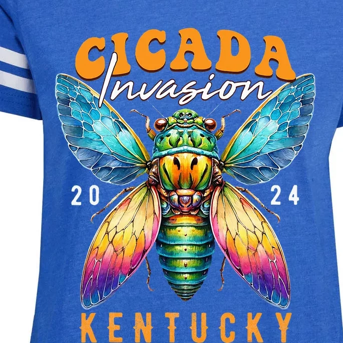 Cicada Invasion Kentucky 2024 Insect Broods Xix And Xiii Enza Ladies Jersey Football T-Shirt